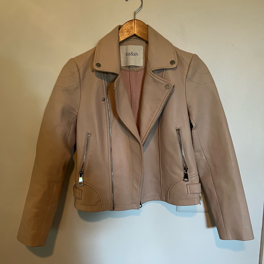 Blush Ba&Sh Leather Jacket